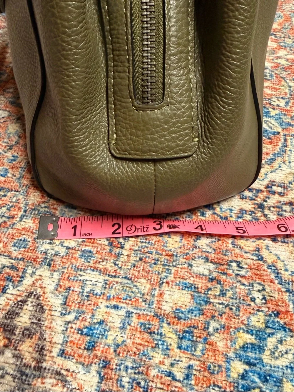 Coach Edie Pebbled Leather Shoulder Green